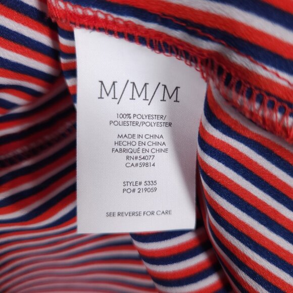 Cabi Franklin Striped Top Womens Pullover Sz M Red White Blue Patriotic Blouse - Picture 4 of 13